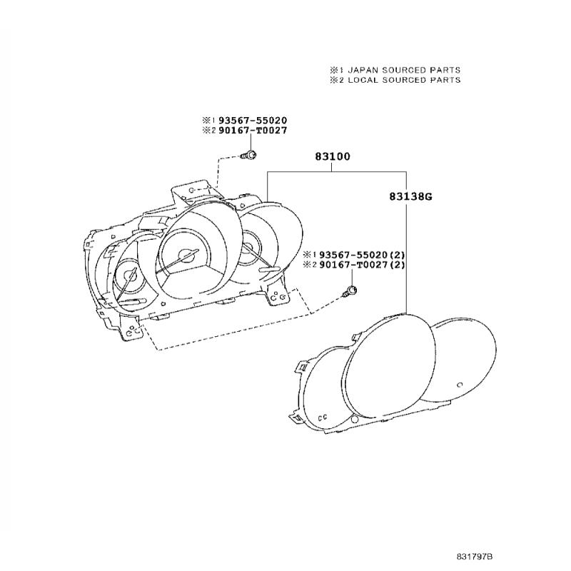 Speedo Meter Assembly - 838000UV40